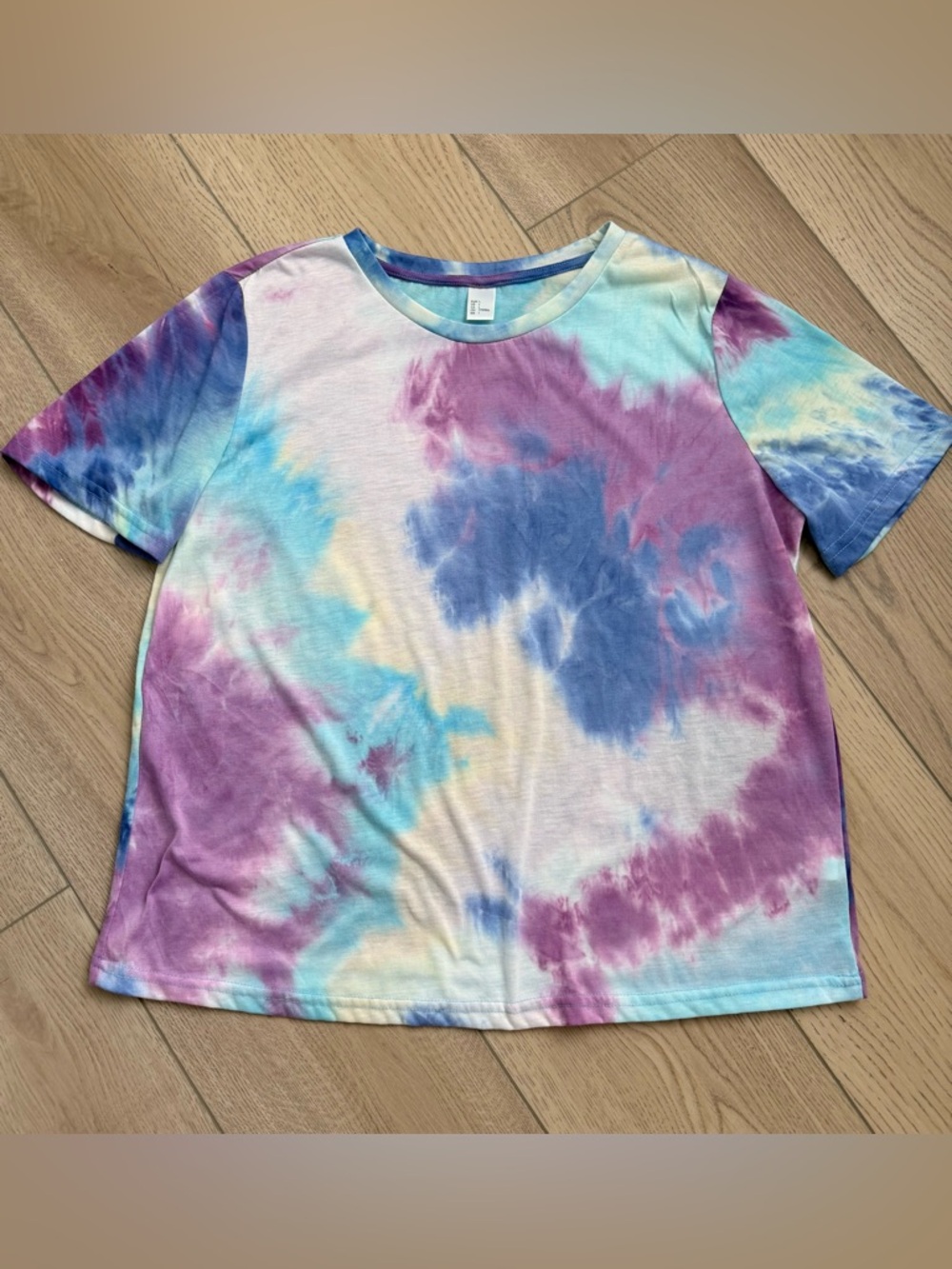 H&M Tie-Dye Short Sleeve Tee - Purple, Blue & Aqua